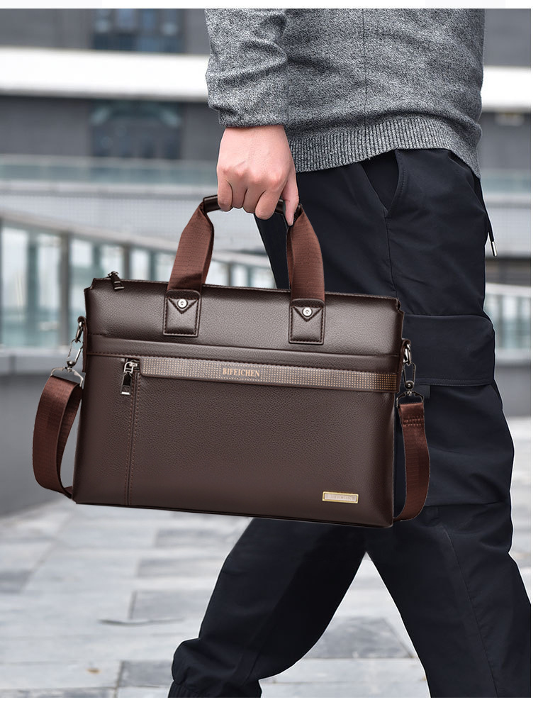 Luxury Bags Tote - กระเป๋าเอกสารหนังแบรนด์หรูใหม่ปี 2026 สำหรับผู้ชาย ใส่แล็ปท็อป ใส่เอกสาร A4