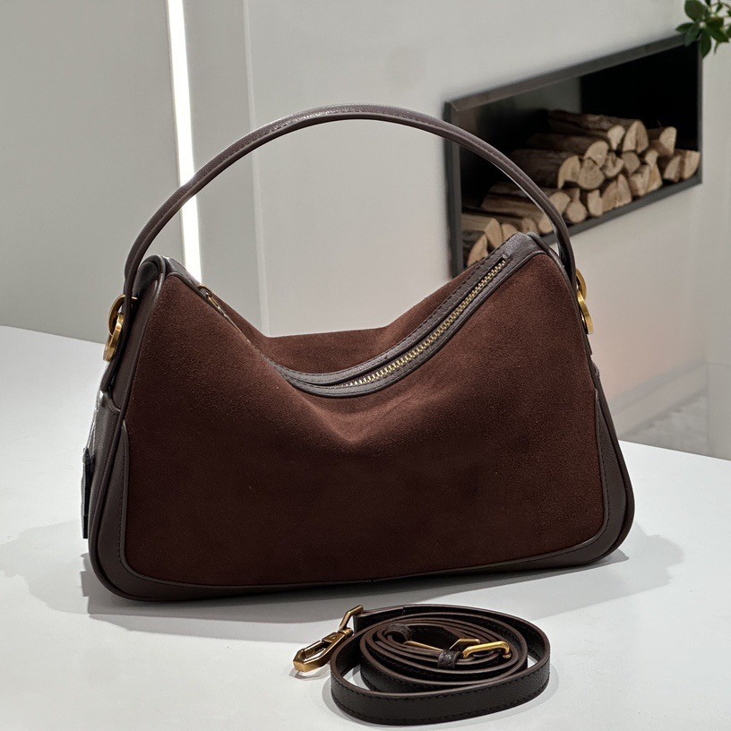 Luxury Bags On Sales - กระเป๋าถือหนังแท้สำหรับผู้หญิง กระเป๋าหนังกลับสะพายไหล่สไตล์เรโทร ความจุขนาดใหญ่ กระเป๋าสะพายข้างหนังวัว กระเป๋าแบรนด์หรู ลดราคา