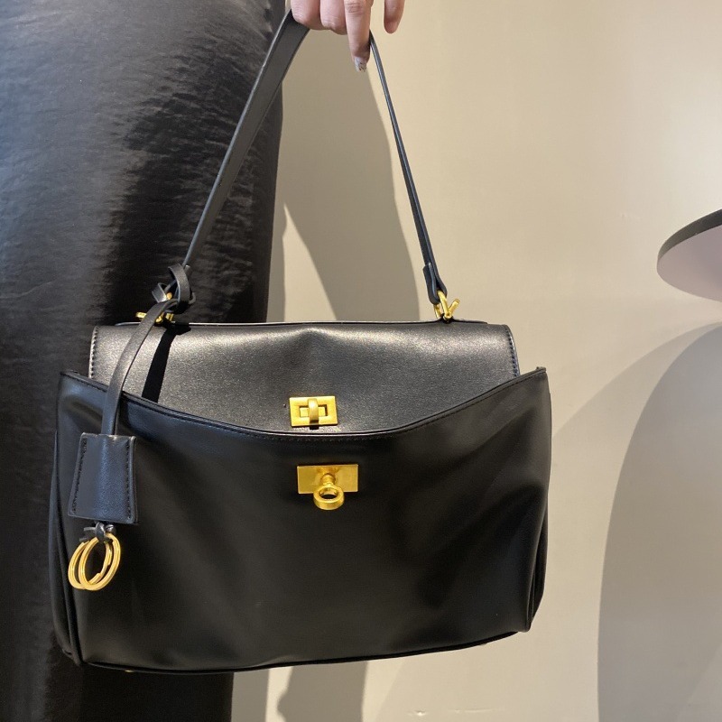 Luxury Bags Tote - กระเป๋าโท้ทหนังวัวแท้ขนาดใหญ่สำหรับผู้หญิง ดีไซน์ทันสมัย หรูหรา เหมาะสำหรับสะพายไหล่ ใช้ในชีวิตประจำวัน หรือเดินทางไปทำงาน