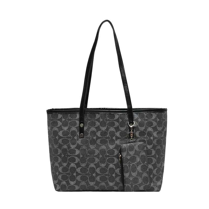 Luxury Bags Tote - กระเป๋าถือผู้หญิงดีไซน์หรูหราแบบสะพายไหล่ข้างเดียว ลายพิมพ์วินเทจสไตล์ปารีส กระเป๋าถือแฟชั่นขนาดใหญ่ พกพาสะดวก กระเป๋าคลัทช์